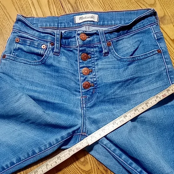 MADEWELL Jeans  Womens 25 BLUE CALI DEMI BOOT CUT  Preowned Used BUTTON FLY - Picture 4 of 8